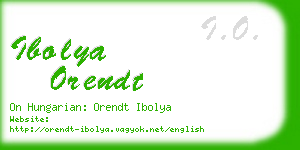 ibolya orendt business card